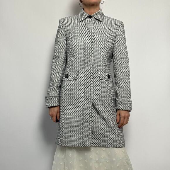Artful Apt. 9  White and black Patterned Trench Coat | $ - Picture 8 of 8